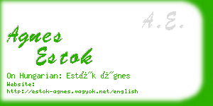 agnes estok business card